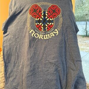 Disney Epcot World Showcase Gray Graphic T-Shirt Norway xxl